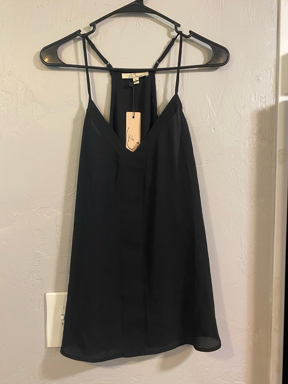 Source Unknown Black V-Neck Strappy Cami